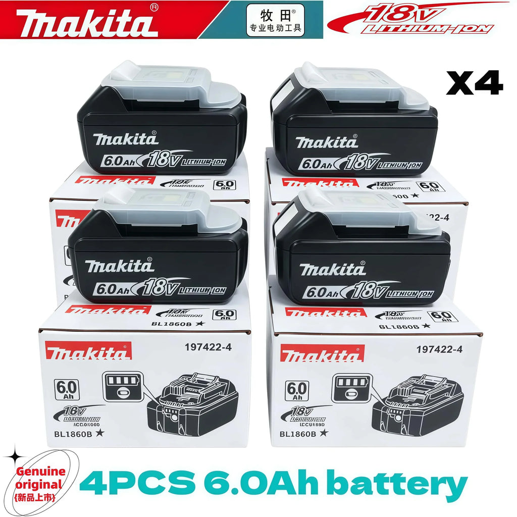 Genuine 6AH Makita BL1860B 6Ah Battery Power Tools Li-ion Re