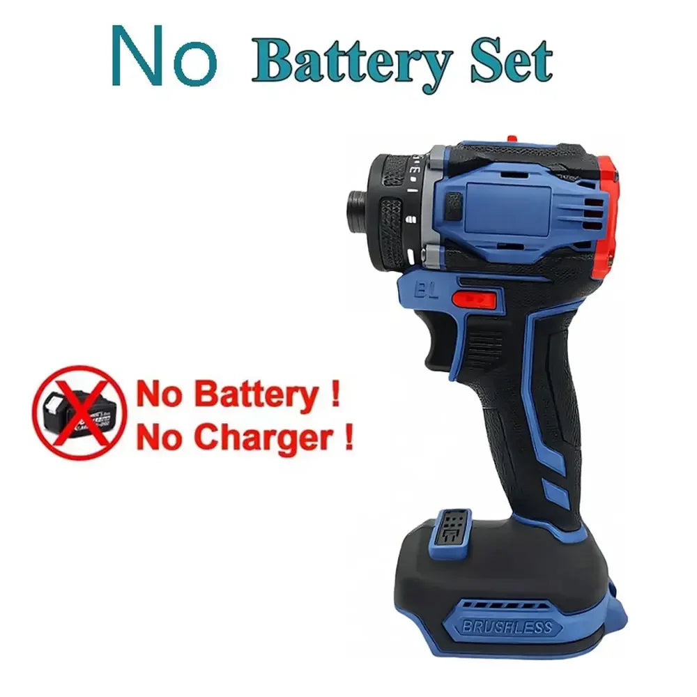 Brushless Electric Screwdriver 1/4 Inch 4000RPM Dual Speed Cordless Drill 18V Battery for Home DIY Furniture Assisting
