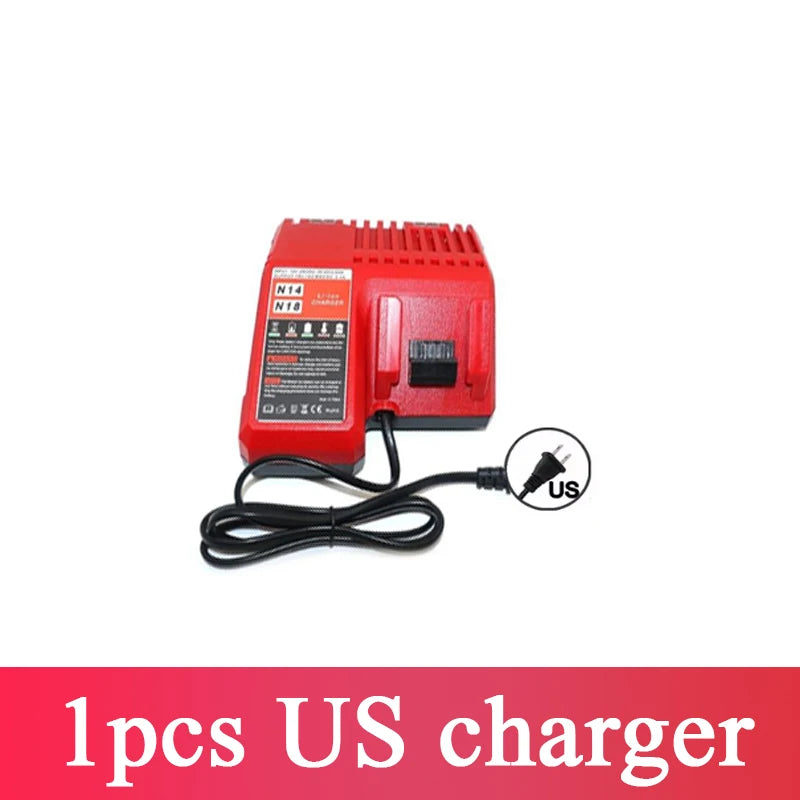 For Milwaukee M18 Power Tool Battery Charger BR XC 18V Milwaukee M18B5 48-11-1860 Built-in 18650 Battery 6.0Ah/9.0Ah/12.0Ah