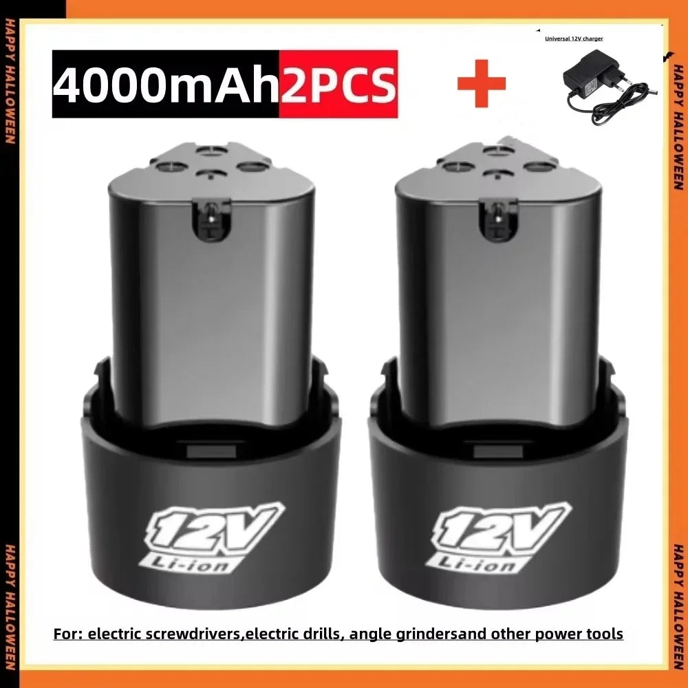 Suitable for 12V Power Tools Lithium-ion Rechargeable Batteries Drill Bits Electric Screwdrivers Angle Grinders Etc