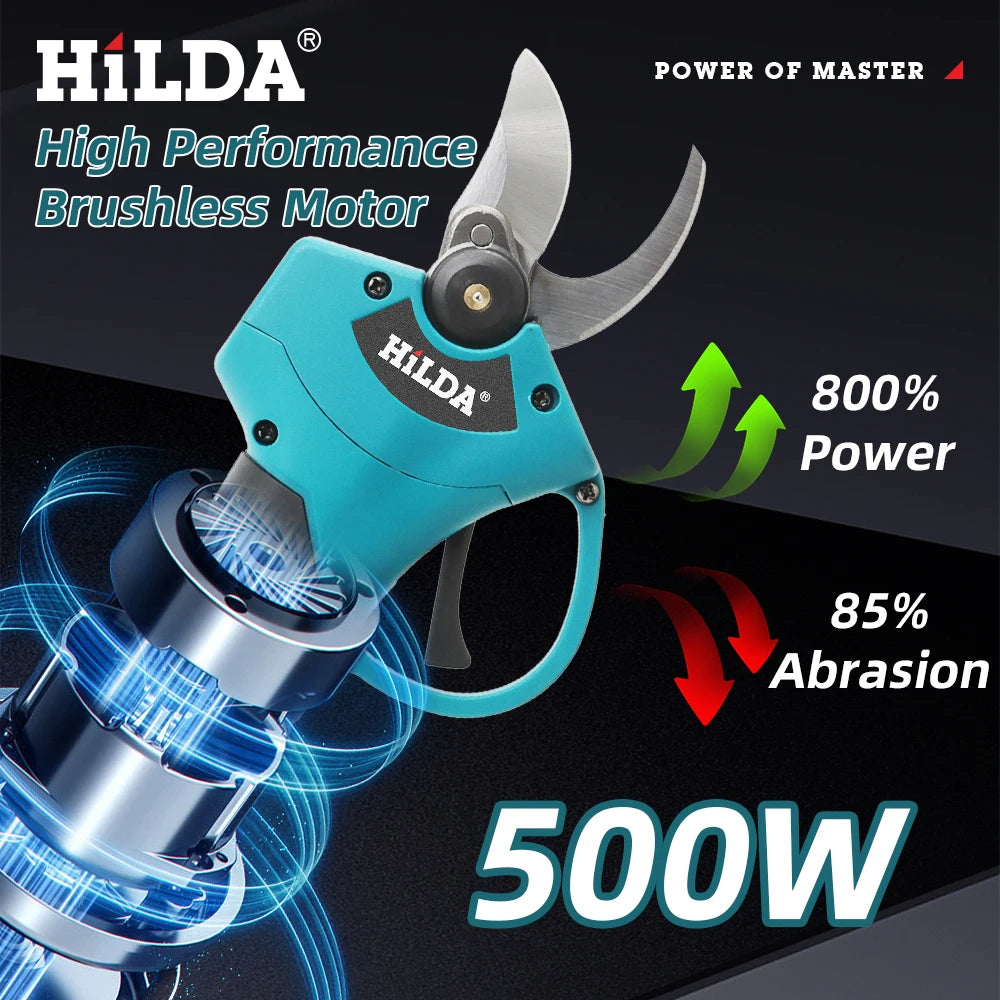 HILDA Brushless Electric Pruning Shears Cordless Fruit Tree 