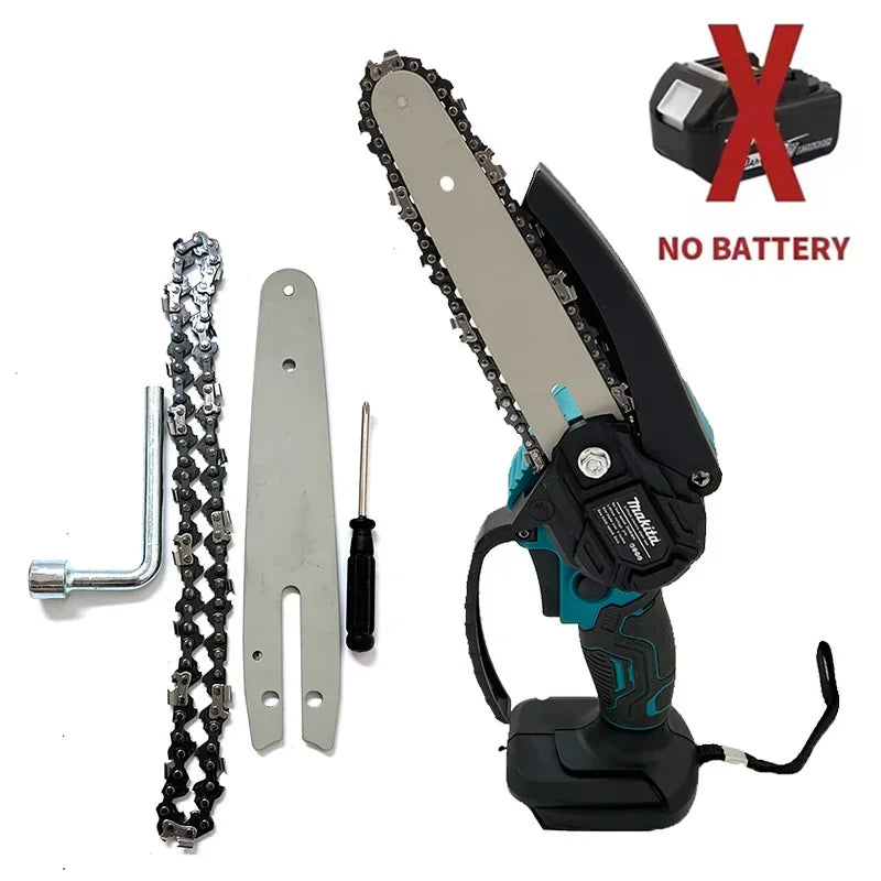 Makita 6 Inch Chain Saw Electric Saw Handheld Portable Wood Logging Chainsaw Garden Pruning Wood Power Tool for 18V Battery