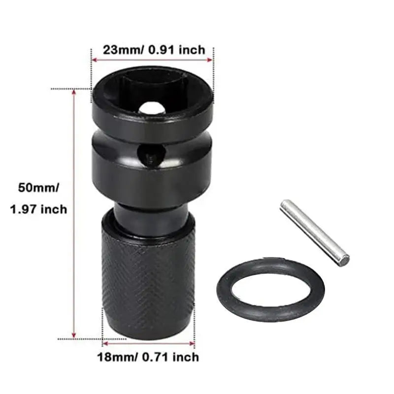 Drill Chuck Converter Socket Adapter Hex Shank 1/2 Drive To 