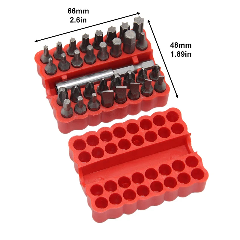 33pc electric screwdriver head solid cross hexagonal alien b