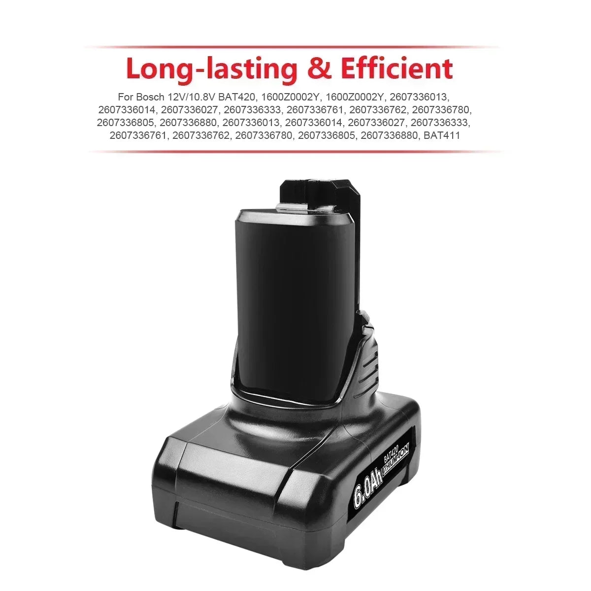GBA12V 6000mAh for Bosch 12V/10.8V Li-ion Replacement Batter