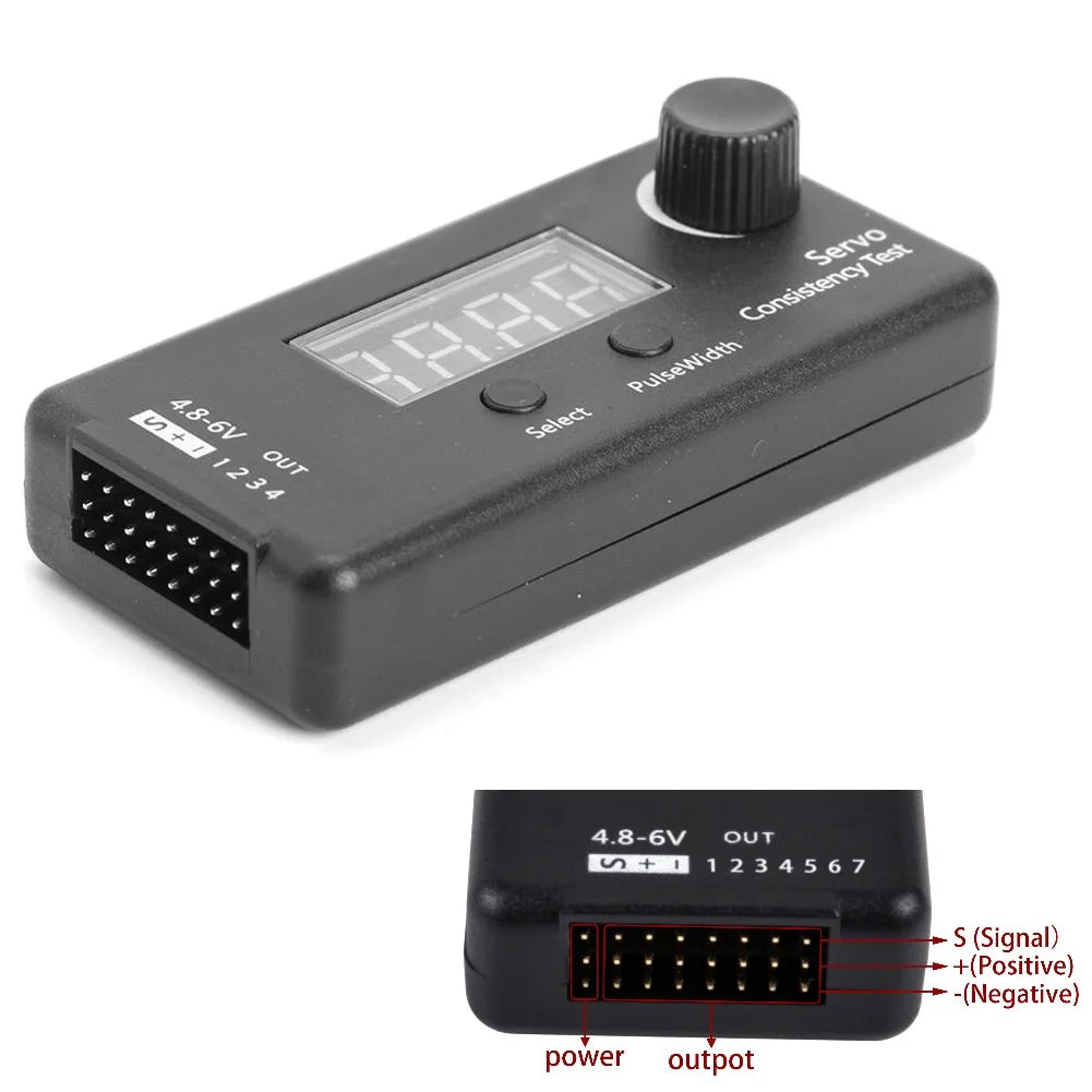 DC 4.8-6V Mini 3Modes Digital Servo/ESC Consistency Tester S