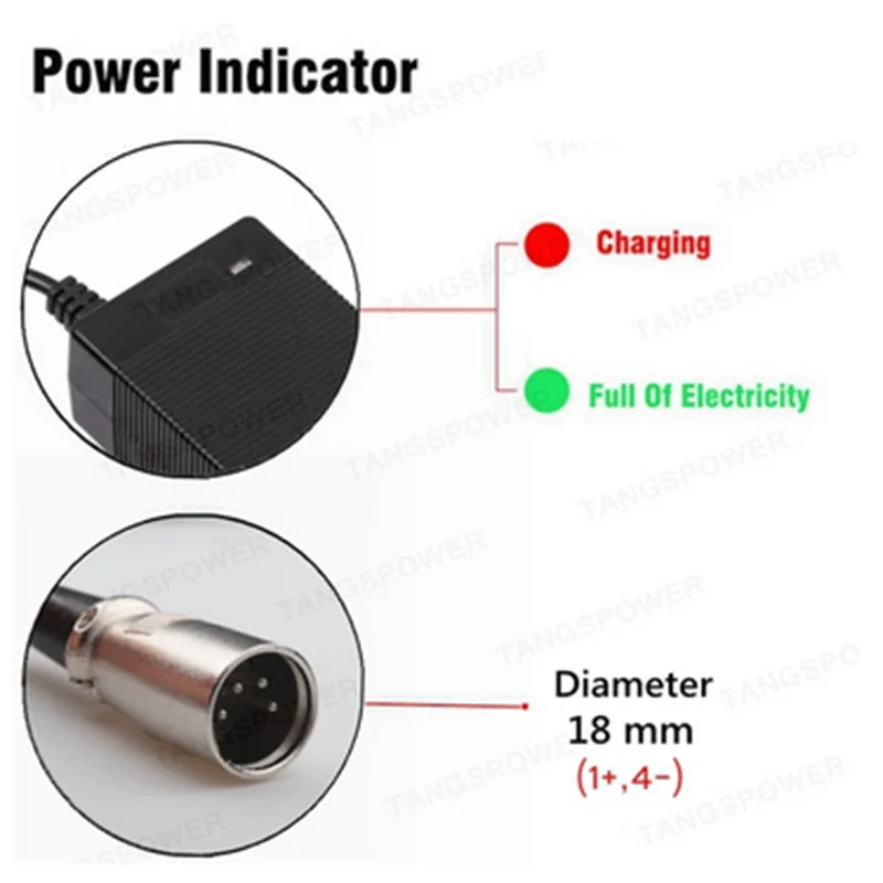67.2V 2A Lithium Battery Charger 16S 60V Li-ion Battery Pack Charger Intelligent Fast Charging New Experience Power Tool Charger