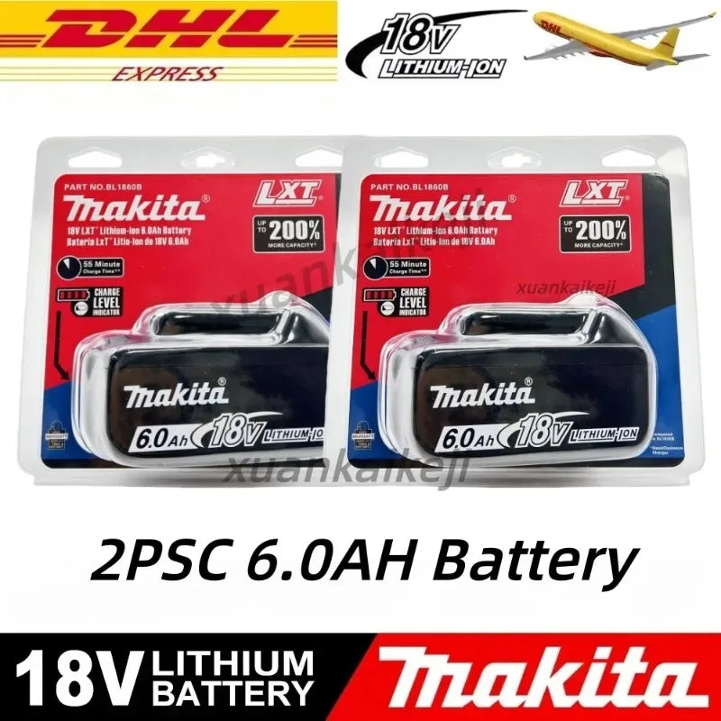 100% Original Makita Battery 6.0Ah Rechargeable Battery 18V Replacing Makita BL1830B L1840B L1850B L1860B Power Tool Battery