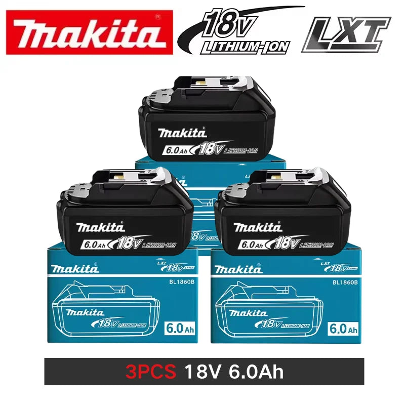 Original Makita 18V 6.0Ah 9.0Ah 5.0Ah Rechargeable Lithium Battery High Capacity for Makita Power Tool Battery+charger+drill