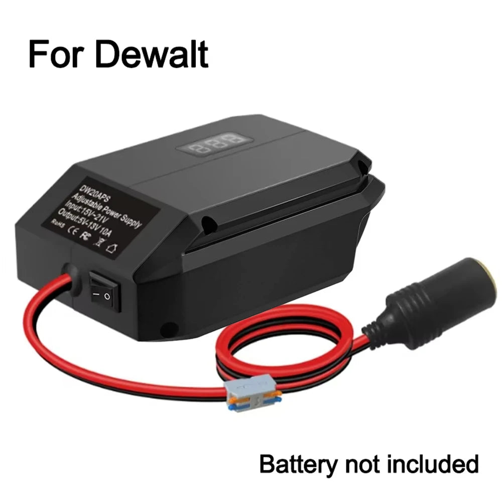 Power Wheel Adapter 18V to 12V Step Down Converter For Makita/Dewalt/Milwaukee/Bosch/Einhell Battery Cigarette Lighter Adapter