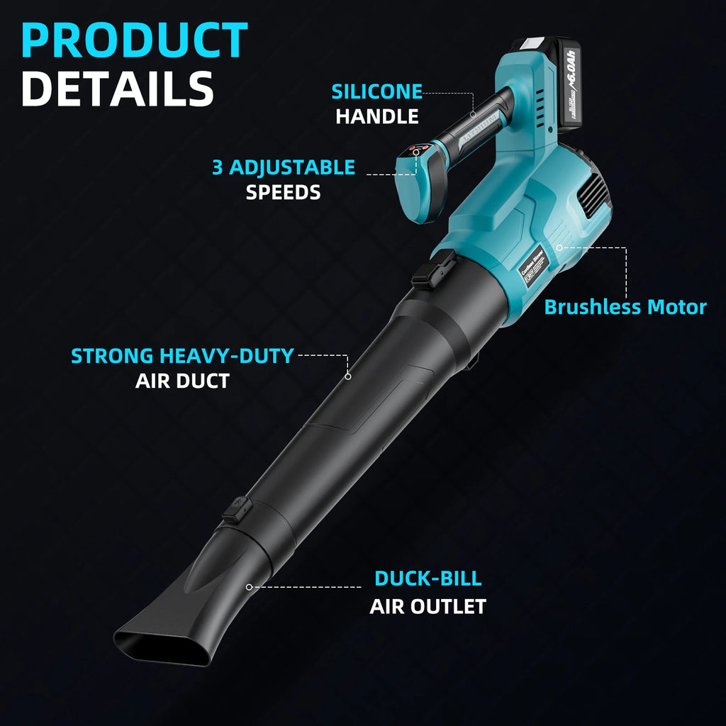 Cordless Leaf Blower For Makita 18V Battery 3-Speed Cannon B