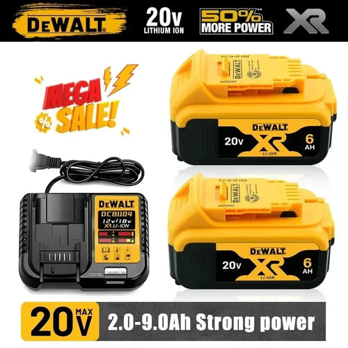 100% Original DeWALT 20V 6000mAh Power Tool Battery DCB206 D