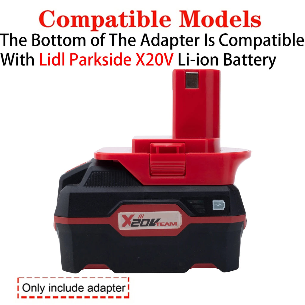 Adapter Converter For Ryobi 18V ONE+ Li-ion Tool To Lidl Par
