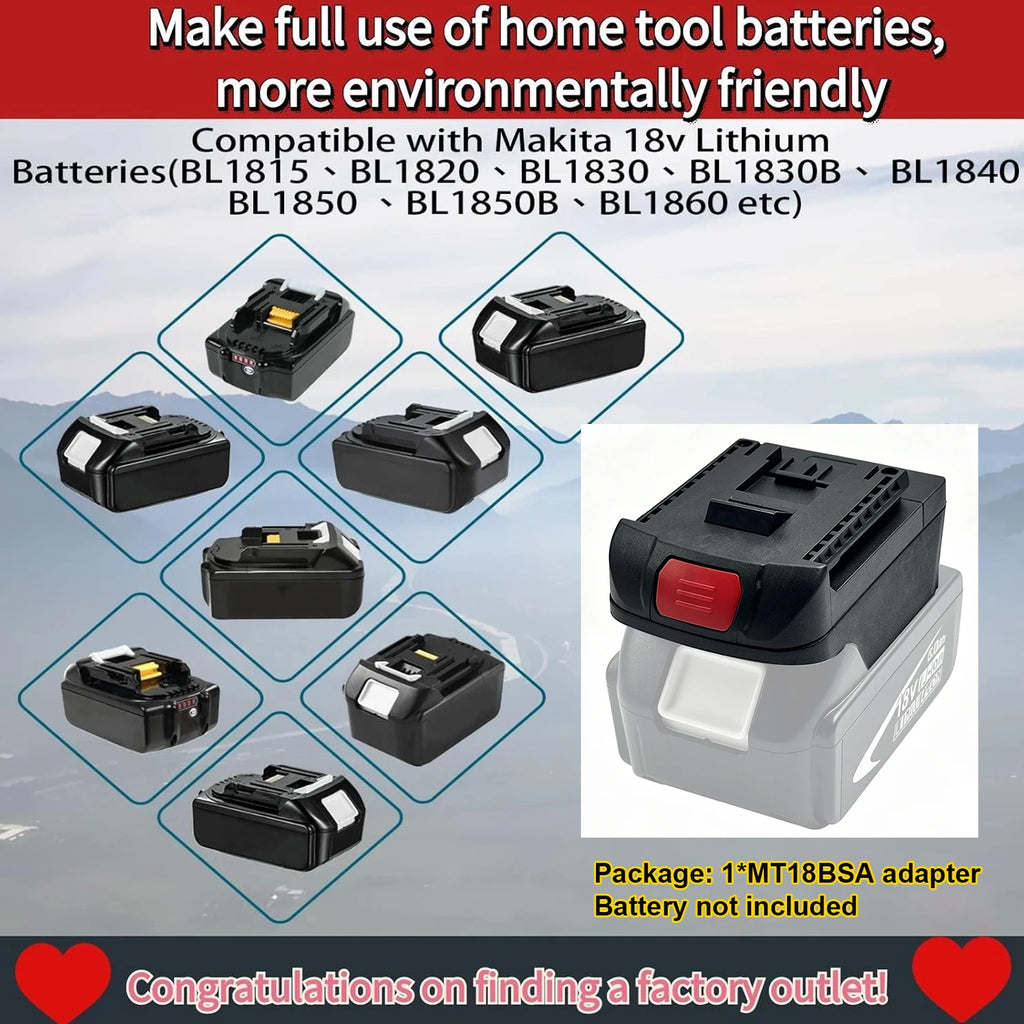 NEW Battery Adapter Converter for Makita 18V Lithium Battery