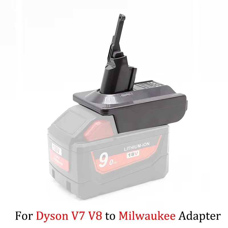 Adapter for Makita/Dewalt/Milwauke 18V Lithium Battery Converter To For Dyson V6 V7 V8 Series Vacuum Cleaner Tool DC58/SV11/SV10
