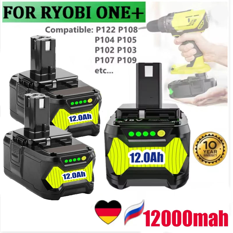 GOOD 18V for Ryobi P108 Battery Replacement Li-ion Battery P