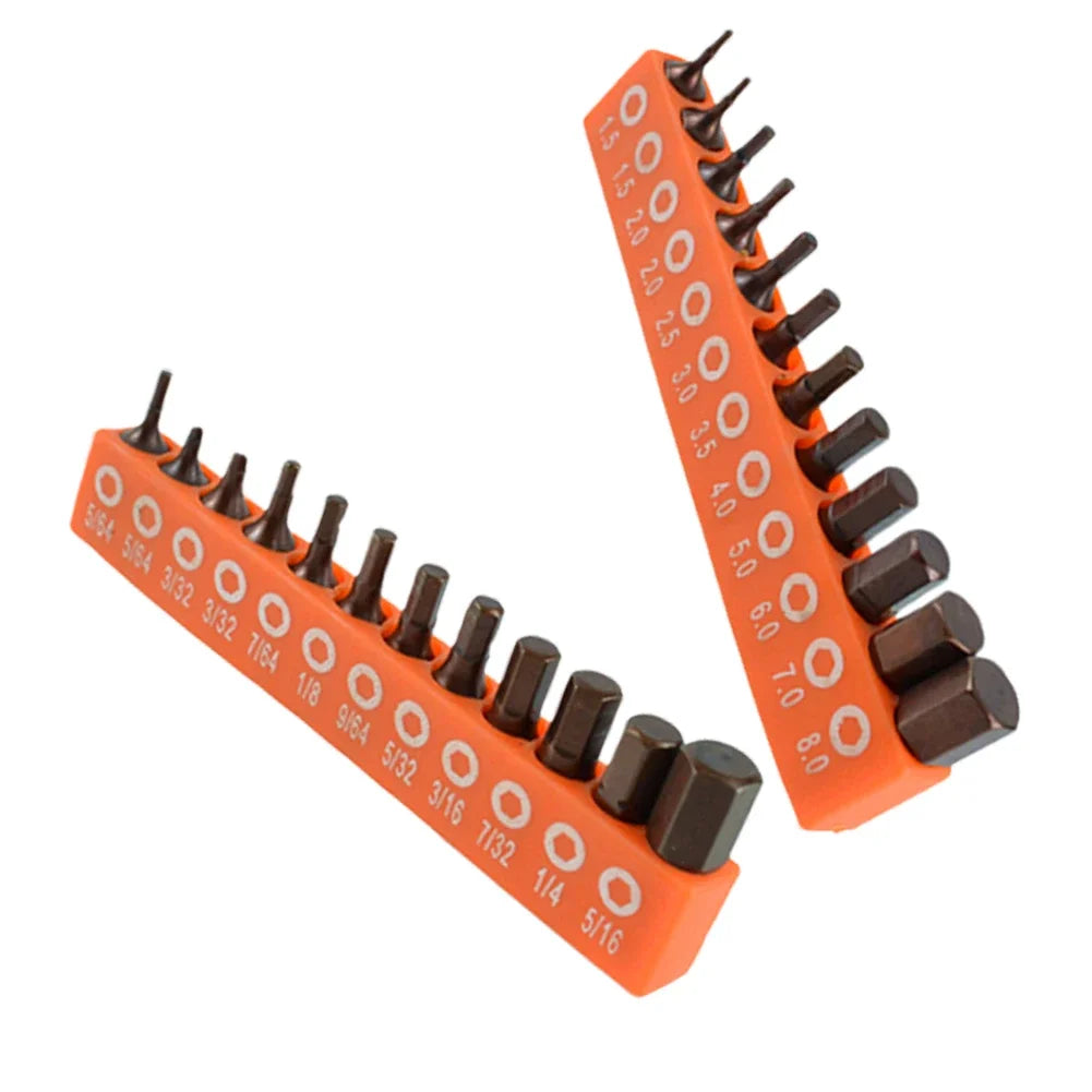 12/24pcs Hexagonal Screwdriver Bit Set 25mm Hex Shank Securi