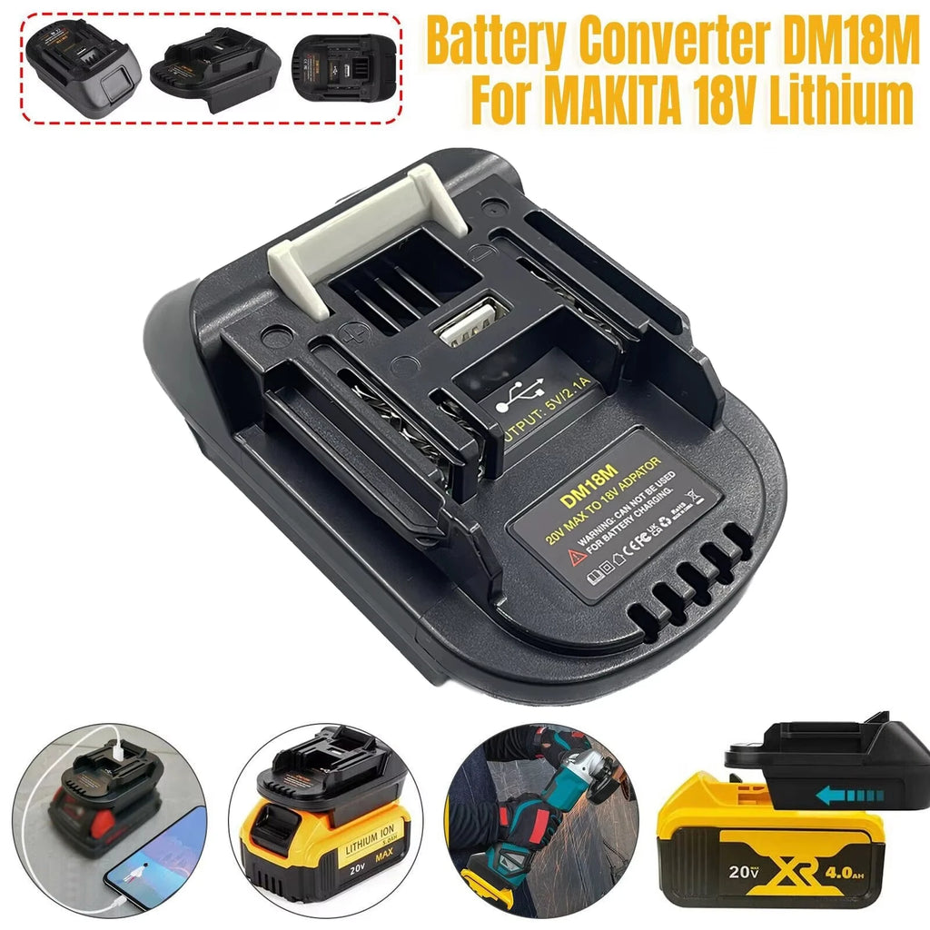 Electric Power Tool Adapter Converter Battery Adapter for De