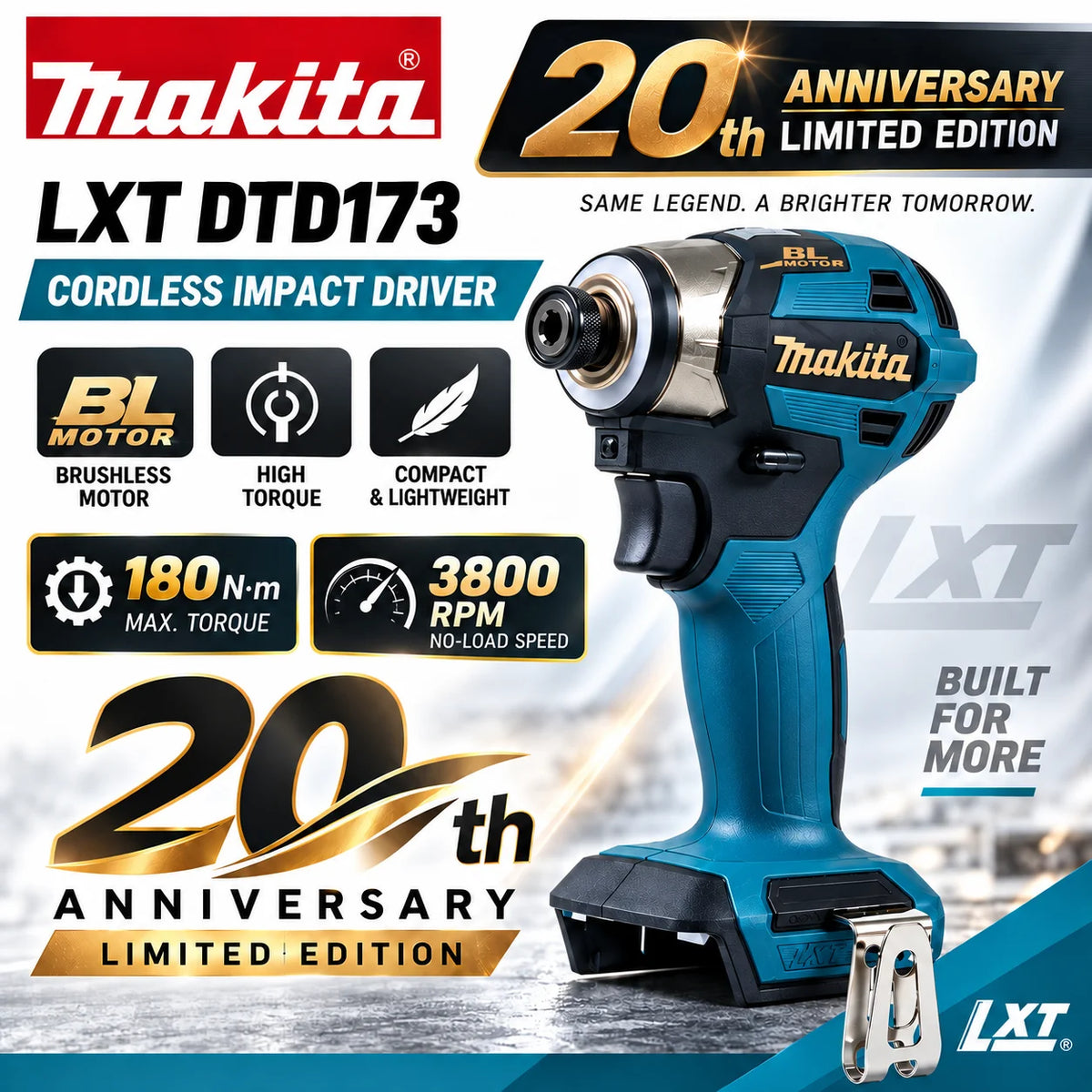Makita DTD173 20th Anniversary Limited Edition Brushless Imp