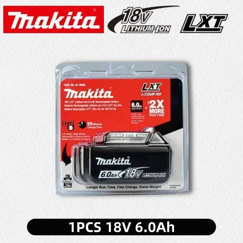 100% Original Makita 18V 6.0Ah Rechargeable Battery For Makita BL1830 BL1830B BL1840 BL1840B BL1850 BL1850B Power Tools Battery
