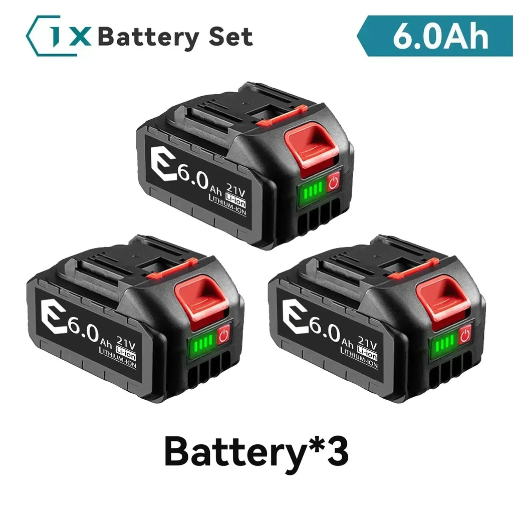 Makita 21V Battery Pack 5S2P Li-ion 3000mah 6000mah 9000mah Fast Charging Safety Certified for Electric Drill/Driver Tools
