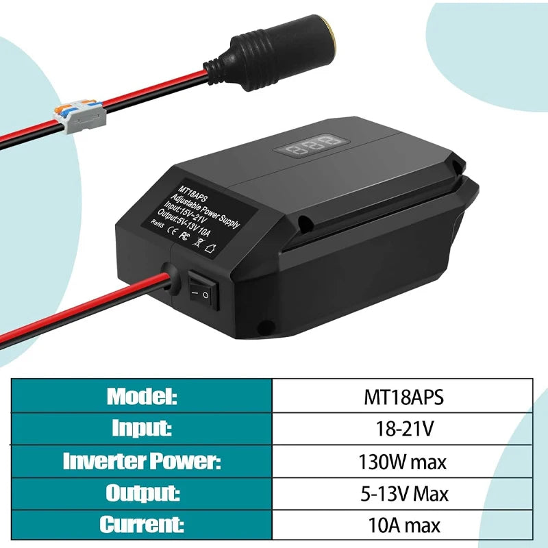 DC 18V to 12V Step Down Converter for Makita Battery Power W