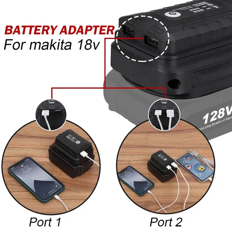 Adapter LED Working Light For Makita 14.4V/18V Li-on Battery