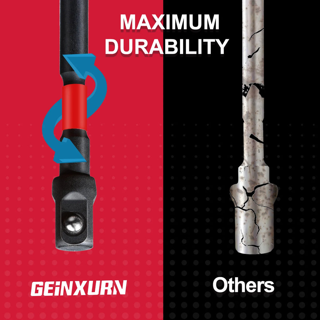 Geinxurn 1/4 Impact Socket Driver Set 3Inches Extension Bit 