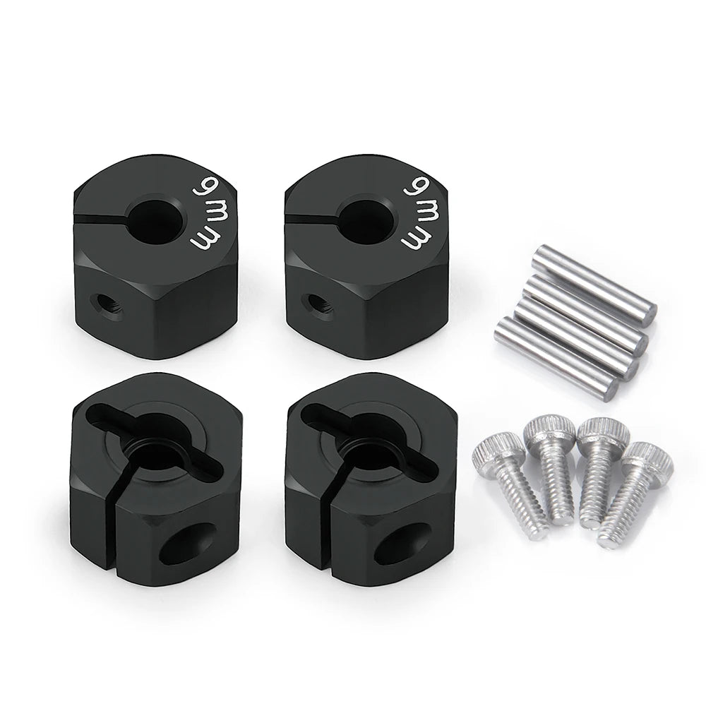 YEAHRUN 4PCS 12MM Hex Wheel Adapter with Pins Screws 8/9/10/11/12mm for 1 10 Axial SCX10 Wraith TRX4 TRX6 Sakura HSP HPI Parts