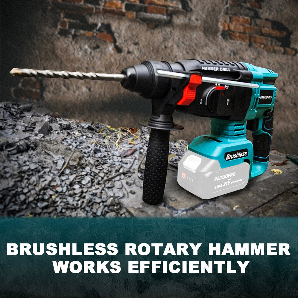 26MM Brushless Electric Hammer Drill Multifunctional Rotary 