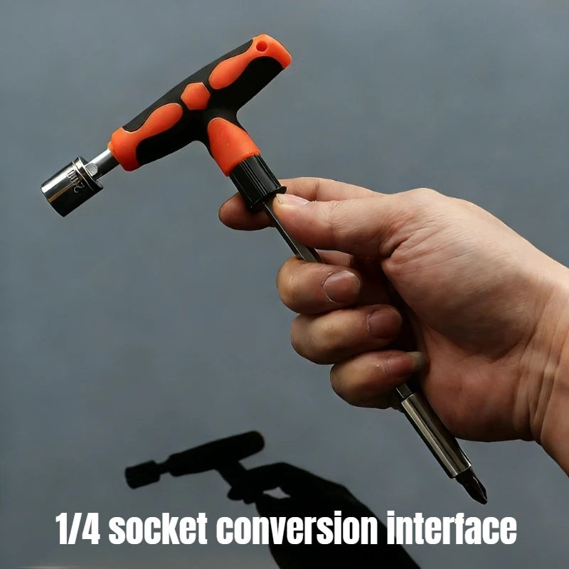 Multifunctional Screwdriver and Socket Set T-shape Handle To