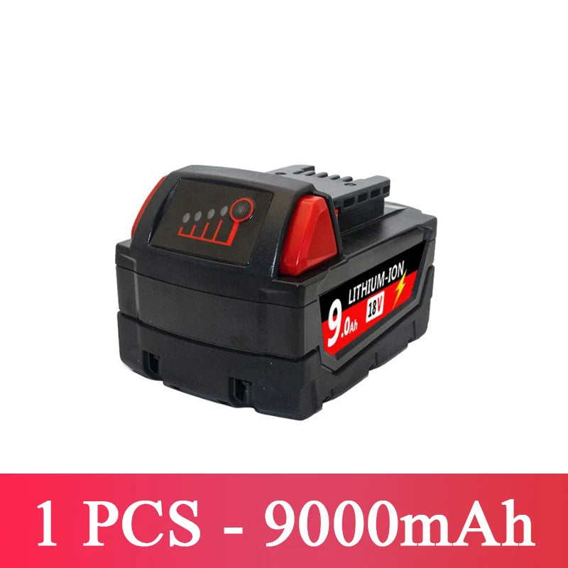 For Milwaukee M18 Power Tool Battery Charger BR XC 18V Milwaukee M18B5 48-11-1860 Built-in 18650 Battery 6.0Ah/9.0Ah/12.0Ah