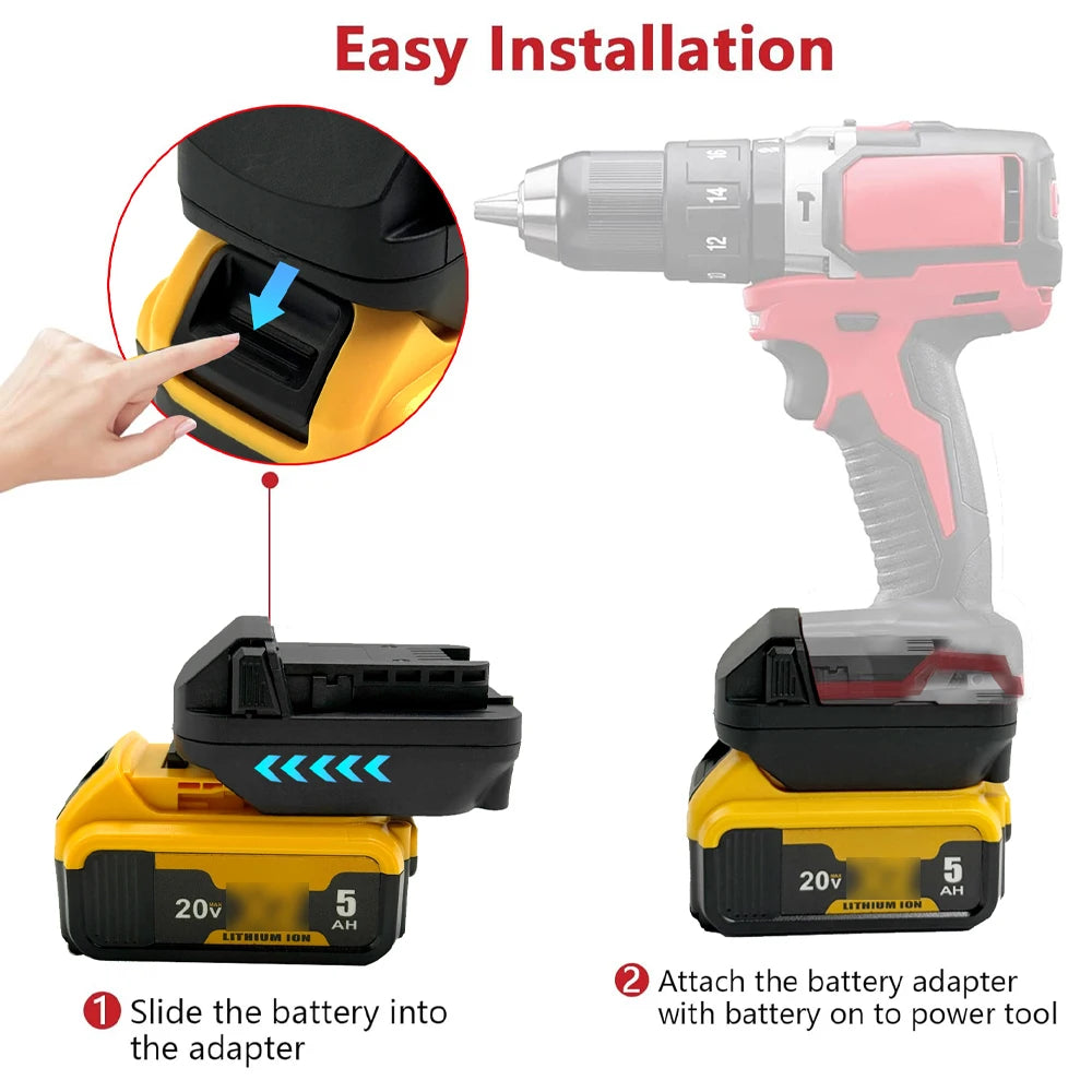 Electric Power Tool Adapter Converter Battery Adapter for De
