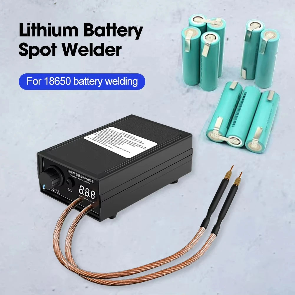 8000W Hight Power Spot Welder Machine Kit 18650 Battery Pack