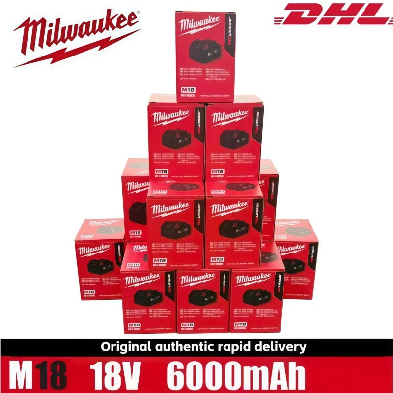 100% New Milwaukee M18 6.0Ah High Output Battery 18V Lithium