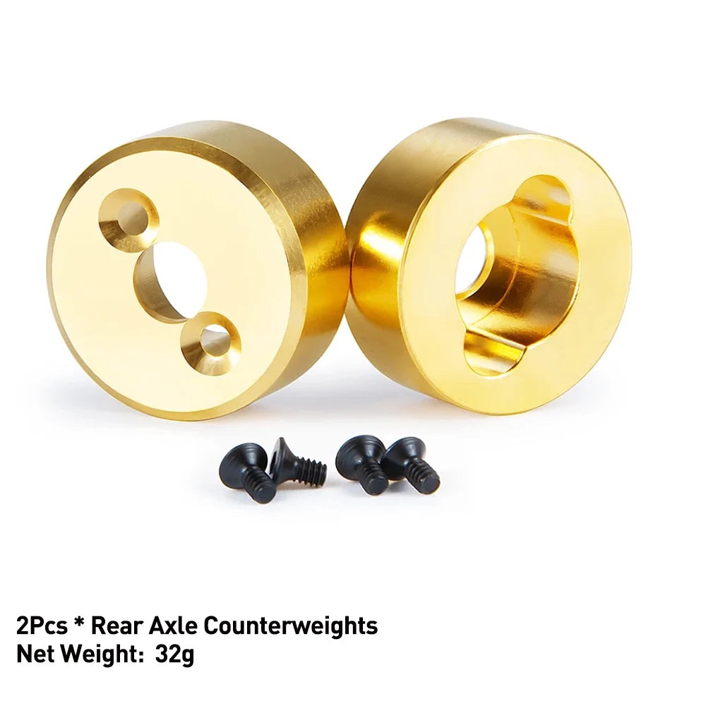 AXSPEED TRX4M Brass Weight Steering Link Blocks Knuckle Diff Cover Caster Blocks Hex Adapter for 1/18 TRX4M Upgrade Parts