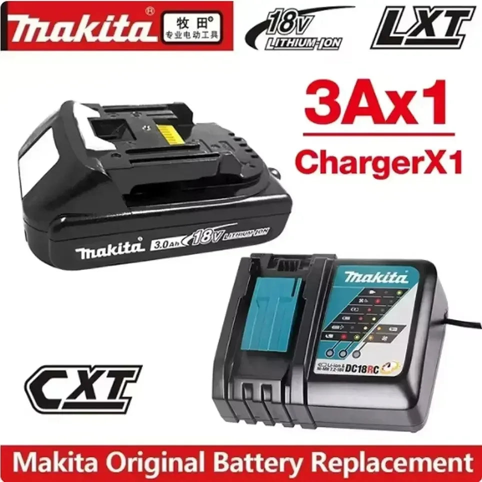 Original Makita 18V Battery Rechargeable Power Tool Makita 18V Battery Replaceable 5Ah/6Ah Battery Lithium-ion 1850 BL1860B 6A