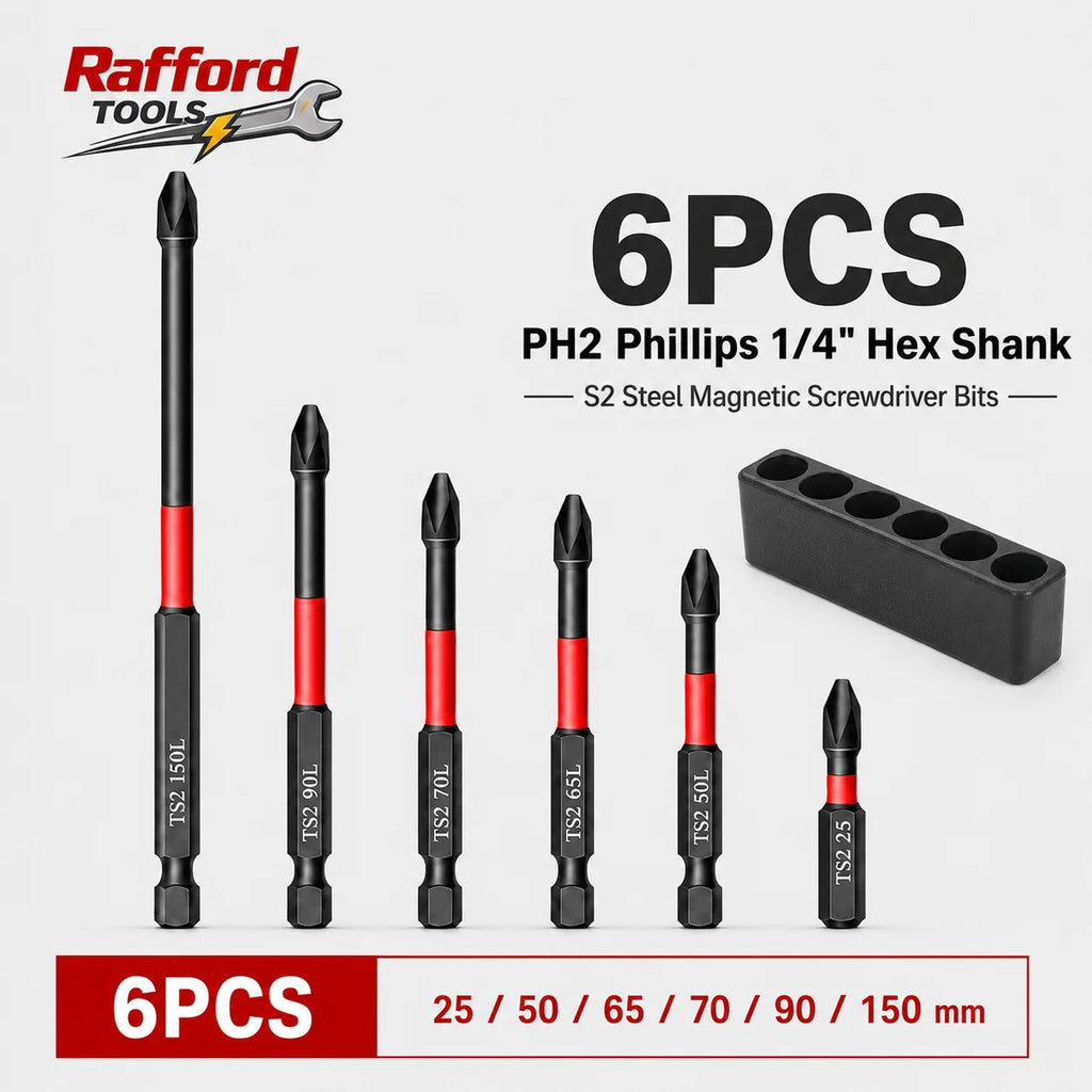 Anti Slip Bits Magnetic Screwdriver Bit Set S2 Alloy Steel Impact Resistance Bits-3/6/12Pcs Phillip Suitable for Electric Drills