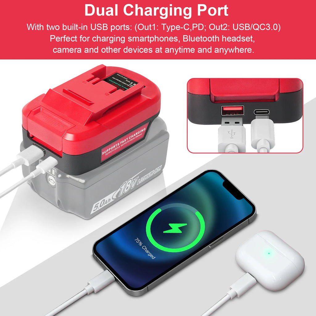 Adapter for Makita 18V Battery to EINHELL 18V Tool Use PD 22