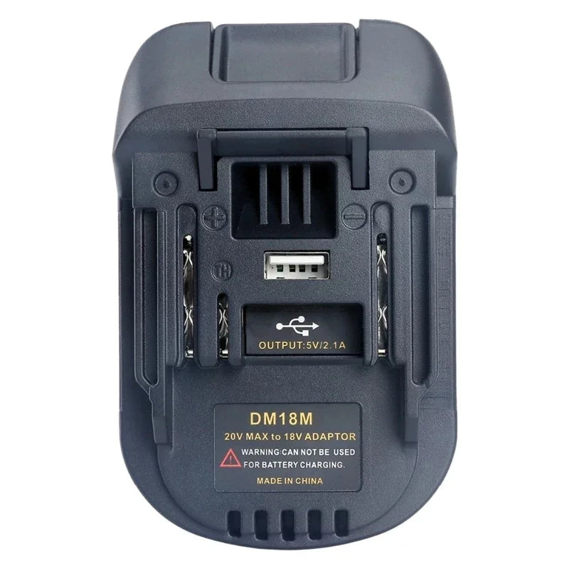 Electric Power Tool Adapter Converter DM18M Battery Adapter for Dewalt DCB200 DCB205 20V Lithium to for Makita BL1830
