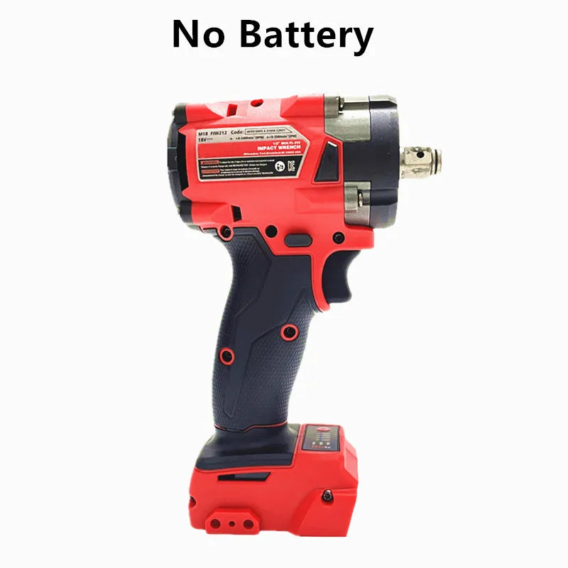 Electric Cordless Wrench Brushless Screwdriver Impact Drill Power Tools Car Truck Repair Compatible For Milwaukee 18V Battery