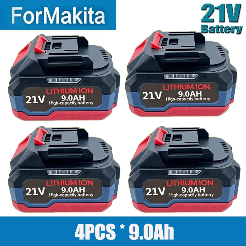 Original for Makita 21V Battery 6AH-12AH Power Tool Lithium Battery LED Indicator Batteries Pack for Makita 18V Battery Pins