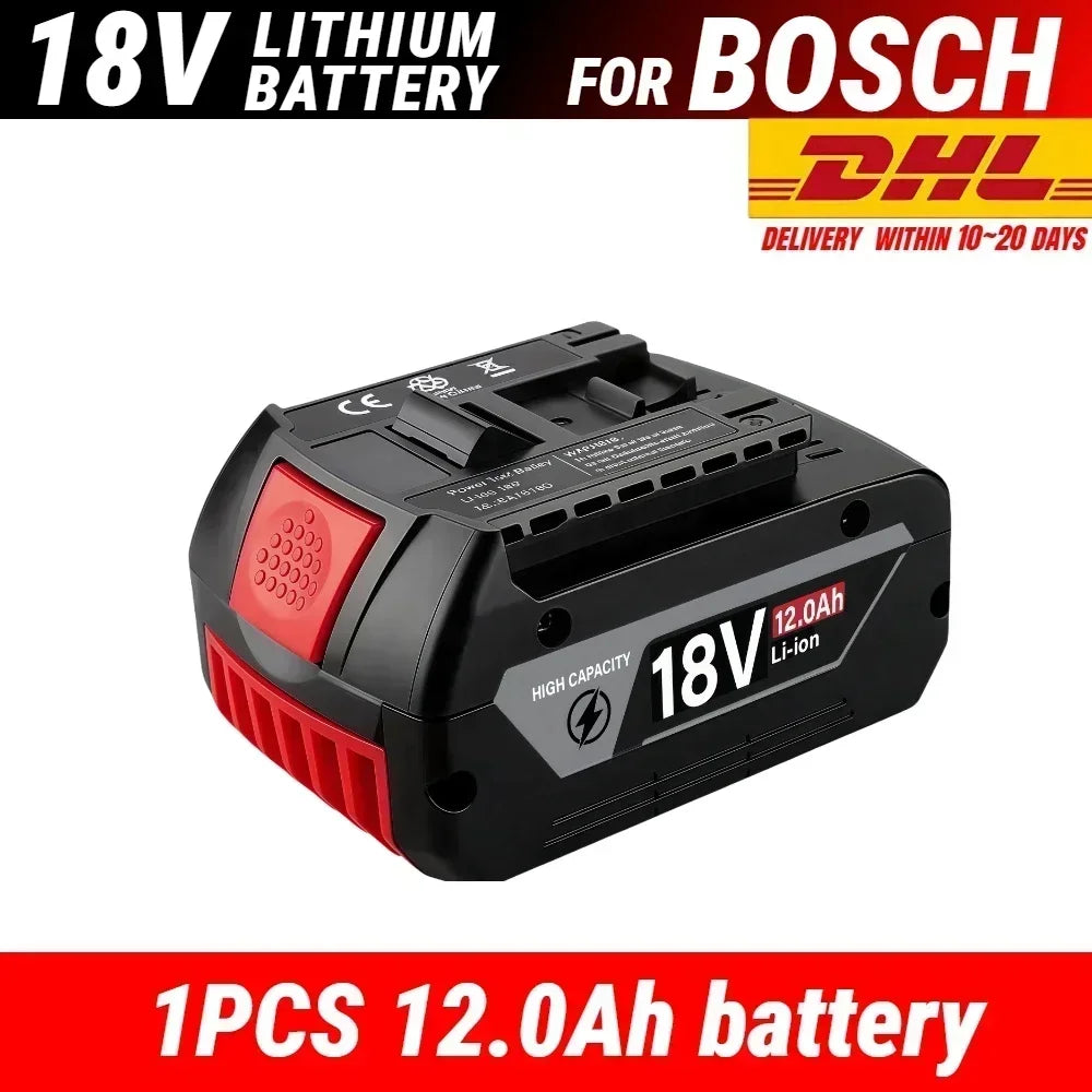 100% Original for Bosch 18V Battery 12.0Ah Wireless Power Tool Lithium Battery BAT609 BAT610G BAT618 BAT620 BAT622