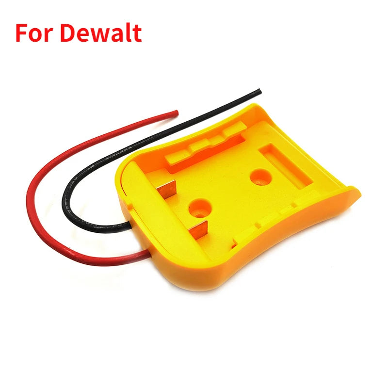 New For Makita Bosch Milwaukee 18v 14.4V Battery Mount Dock Power Connector With 14Awg Wires Connectors Adapter Tool Accessories