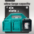 6-Slot Battery Carrying Holder for Makita 18V battery Batter