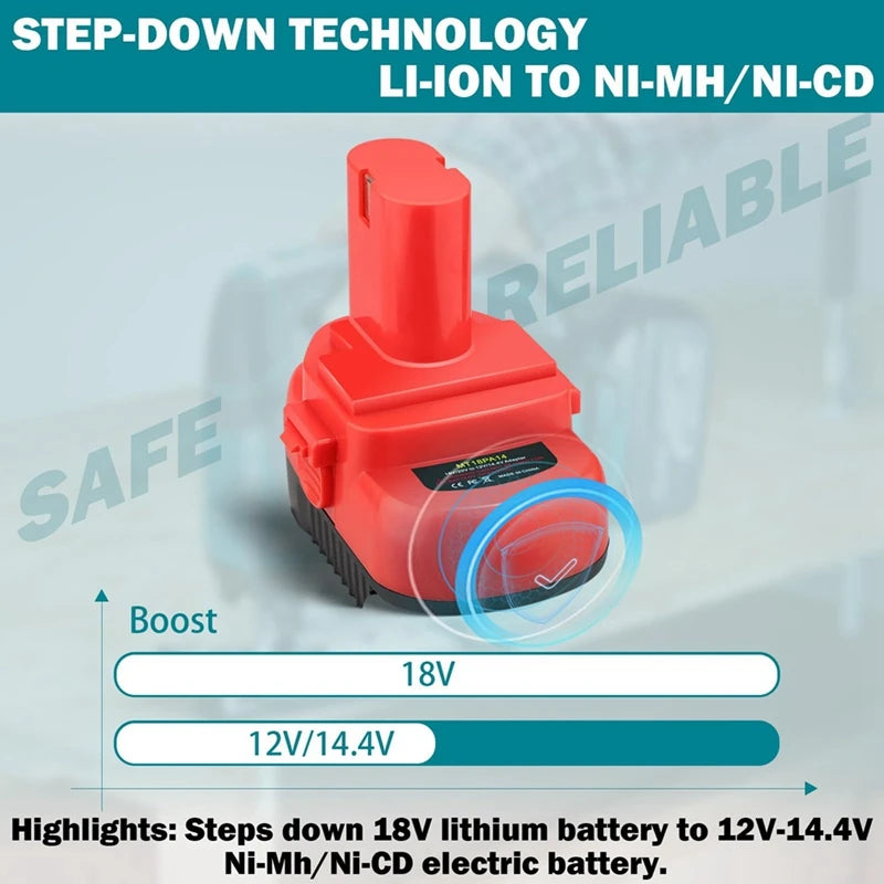 MT18PA14 Battery Adapter For Makita 18V Li-Ion Battery Conve