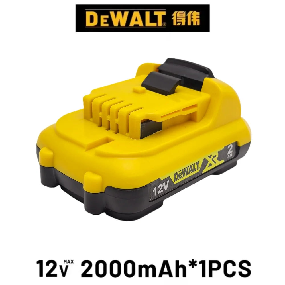 Rechargeable 2Ah Lithium-ion Battery for DeWalt 12V Tools Compatible with DCB120 DCB127 DCB124-XJ DCD796 DCF922 Power Tools