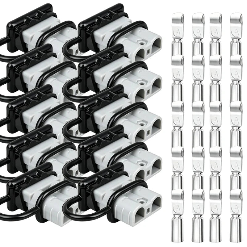 Premium 50A DC Power Connector Anderson Style Plug Fit Solar Panel RV Car Battery Charger Electric Power Tool Parts