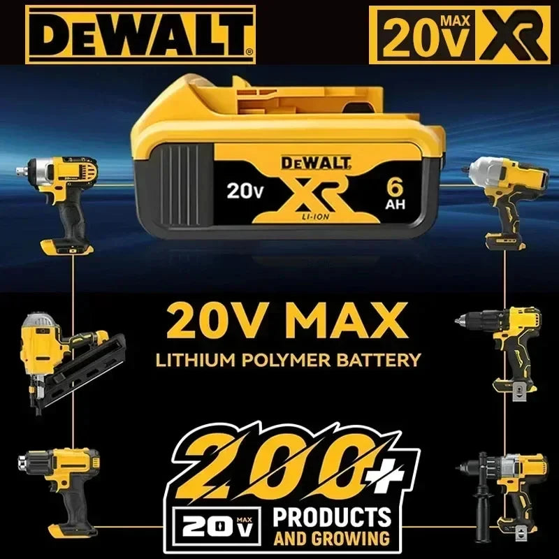 100% Original Dewalt 20V Battery 6.0Ah 5.0Ah DCB206 DCB205 2