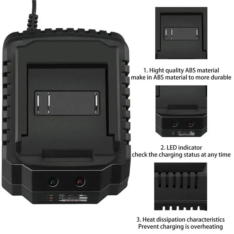 US/EU Plug Li-ion Battery Charger Quick Charge 18V 21V Power